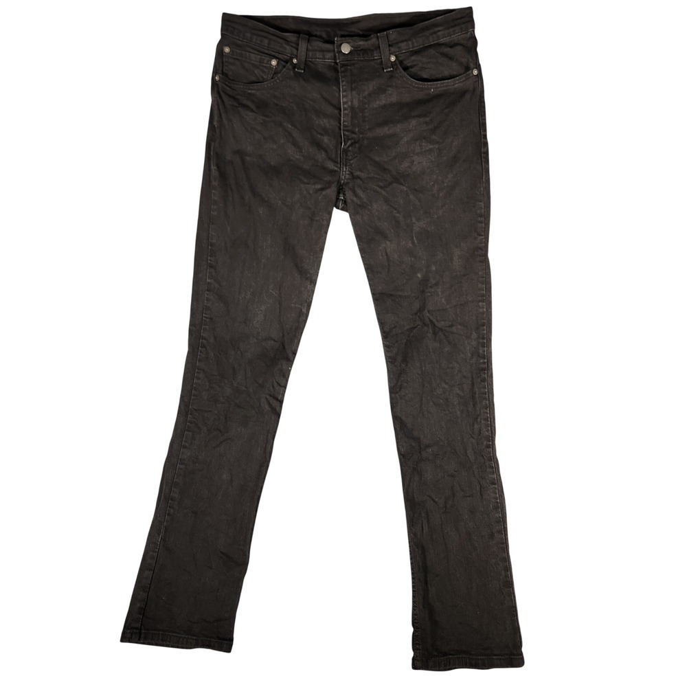 Levi's 511 Slim Fit Jeans Mens 36x34 Black Excellent Washed Denim Pants